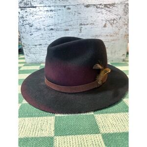 Goorin Bros. Burgundy Ombré Wool Felt Fedora Hat Men's Medium